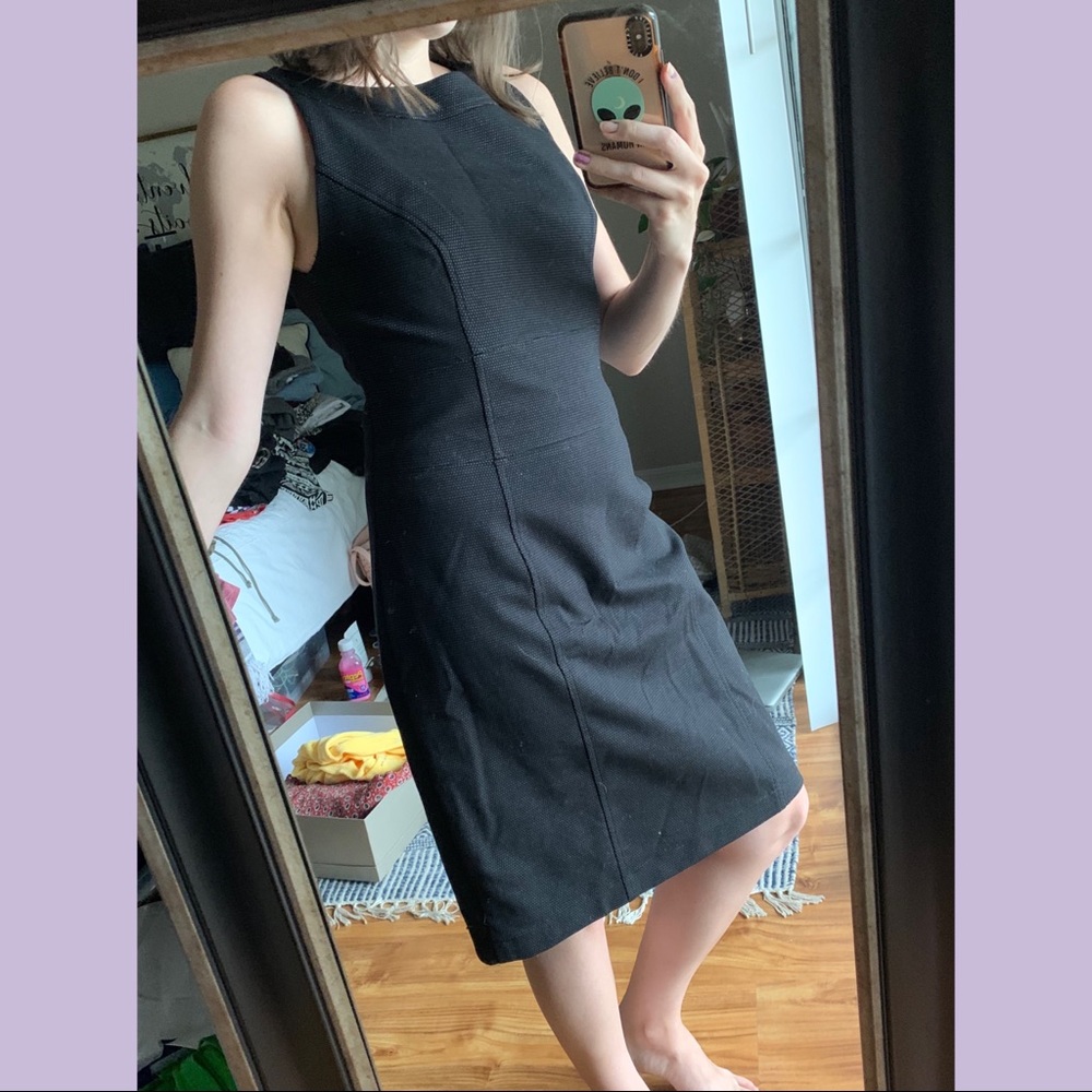 Dot Print Sheath Dress